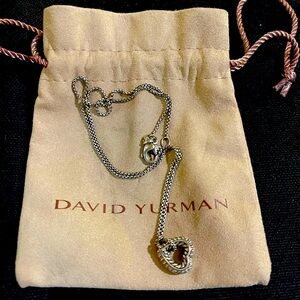 Authentic David Yurman Open Heart Diamond Necklace